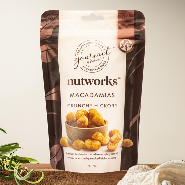 4-pack of Australian macadamias – hickory, salted, honey, and rosemary flavours