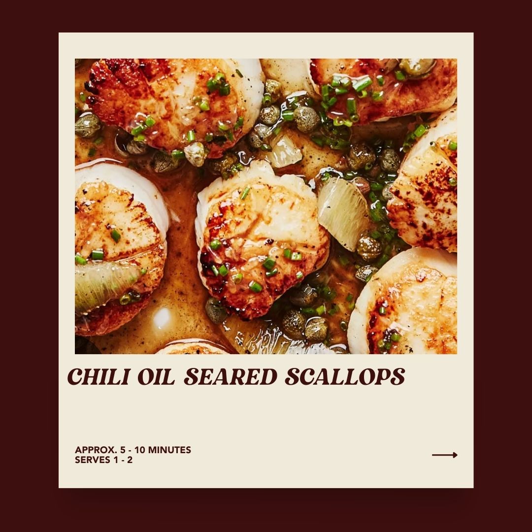 Chili Oil Seared Scallops