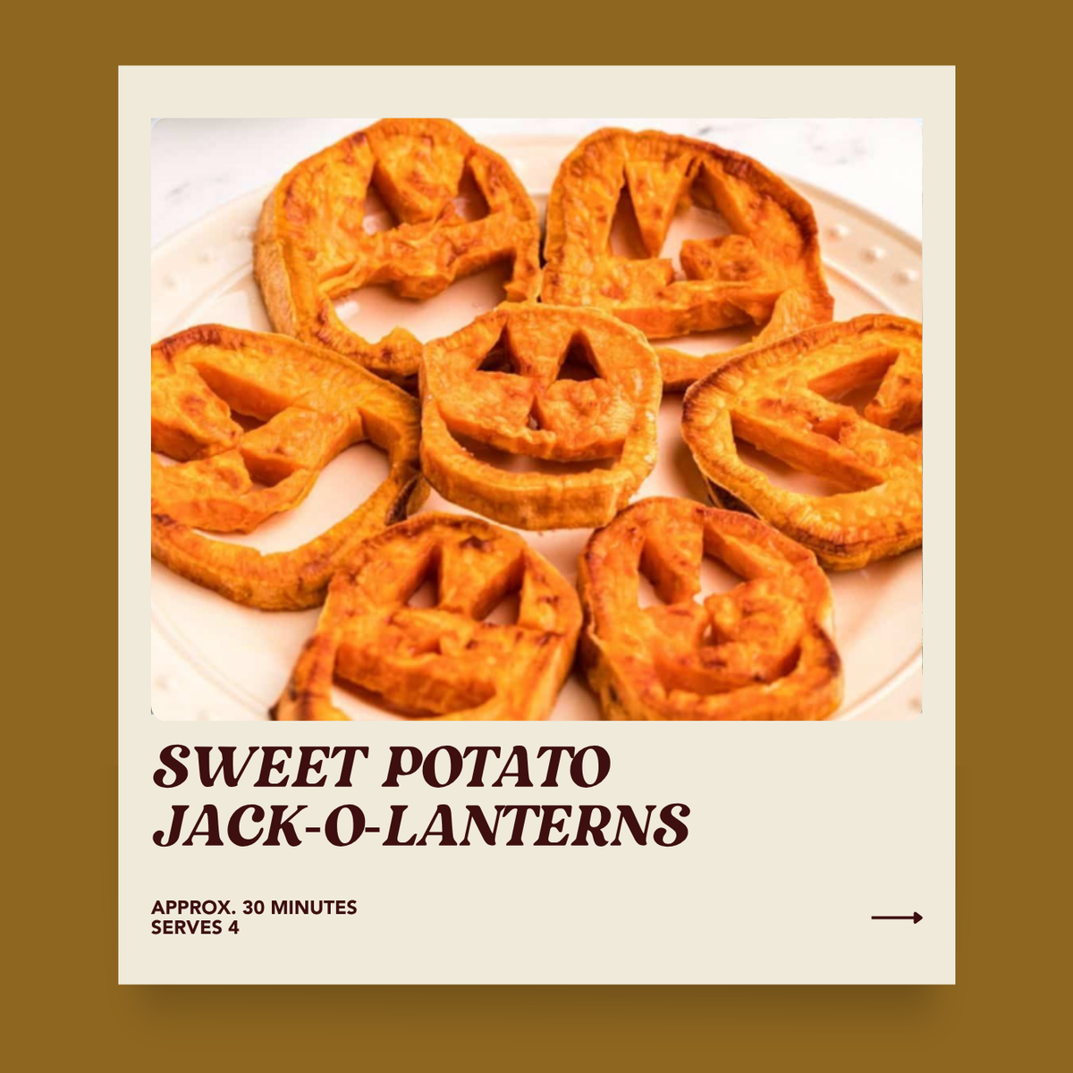 Sweet Potato Jack-o’-Lanterns