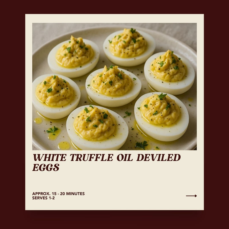 White Truffle Oil Deviled Eggs