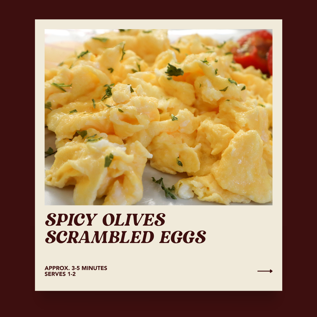 Spicy Olives Scrambled Eggs
