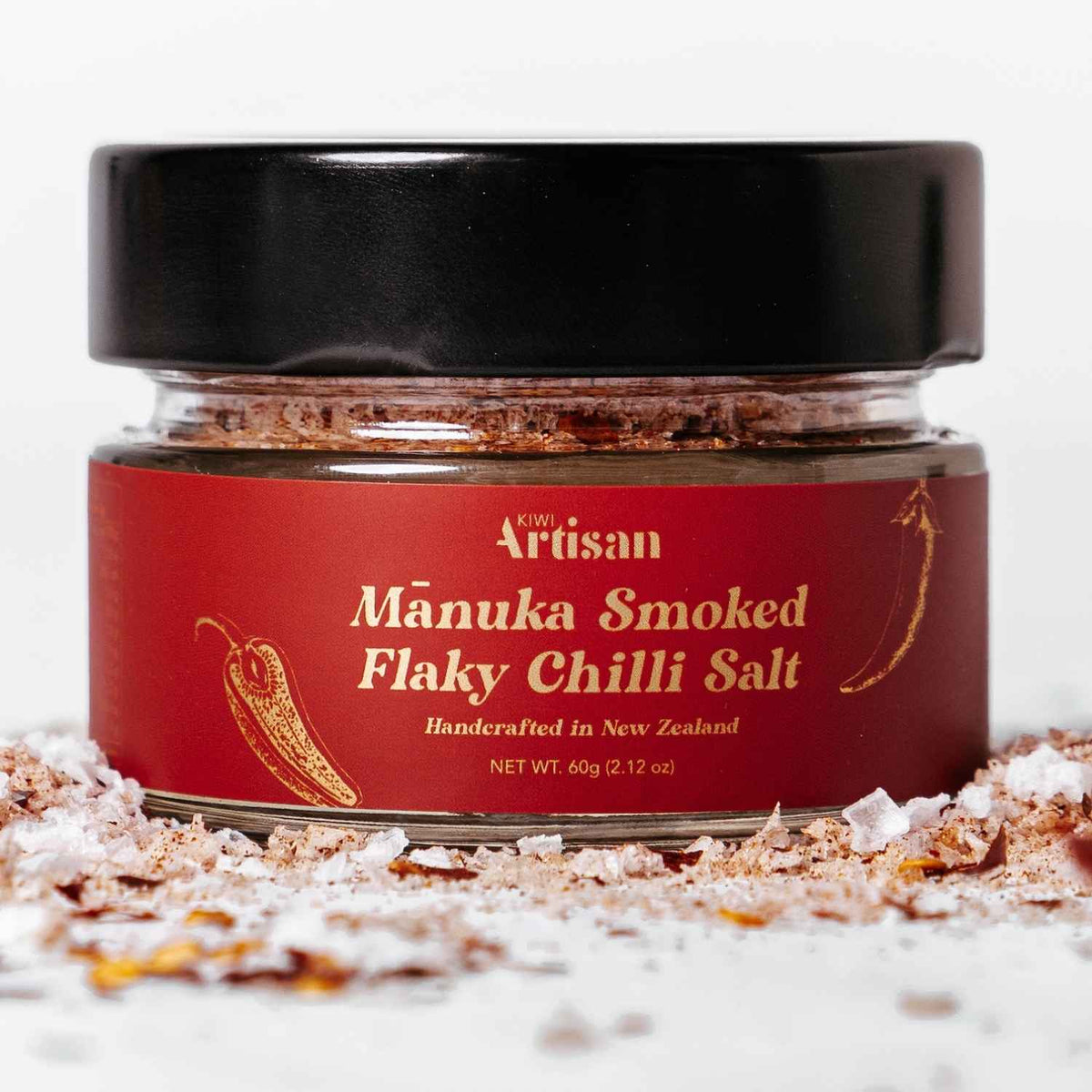 Smoked chilli salt with Manuka wood and sea salt
